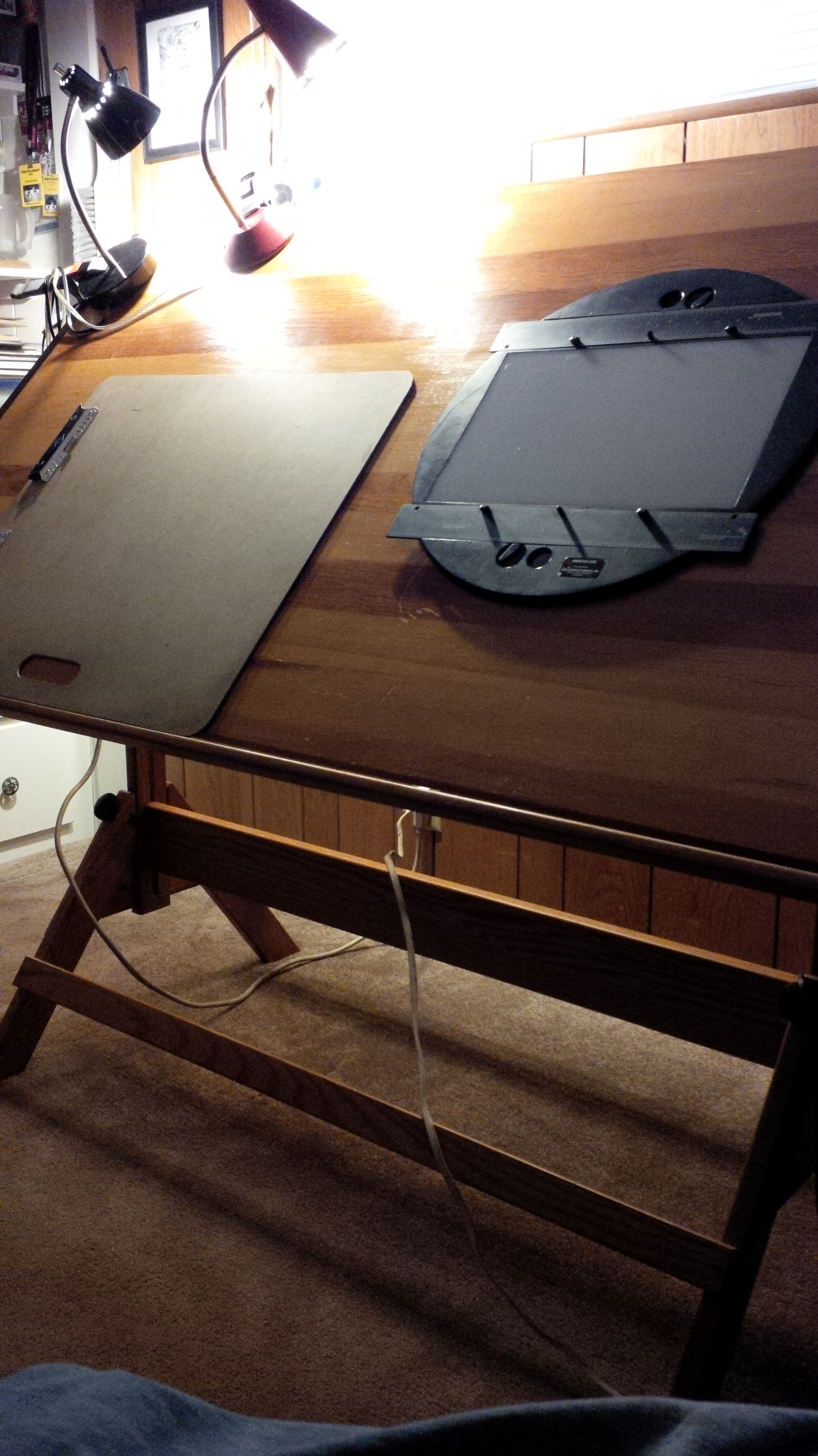 Mid-Century Anco Bilt Drafting Table - Alan Gordon Animation Disc and Lighting Unit - Setup - Joseph jojo Pedroza - JosephPedroza.Com