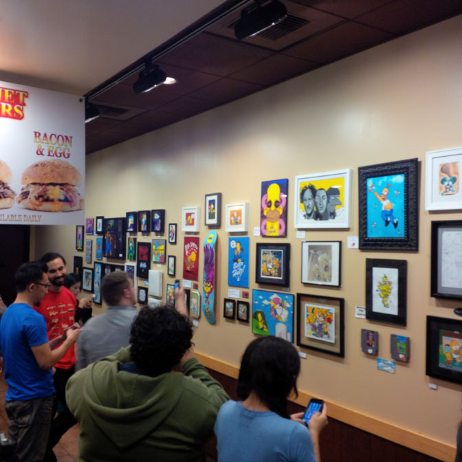 Welcome To Springfield | The Simpsons Tribute Art Show -All set up 2
