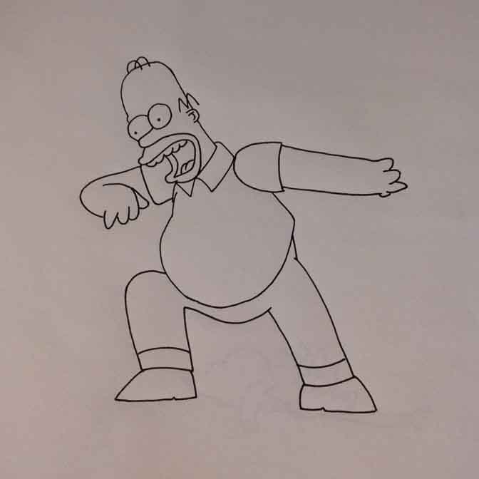 Welcome To Springfield | The Simpsons Tribute Art Show by Joseph Pedroza - Homer cleanup