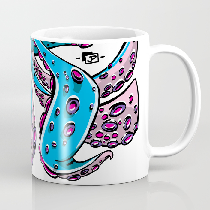 baby-tentacles-mugs | Society6 By JosephPedroza.Com | Framed Art Prints, Shirts, Mugs, iPhone Cases, Wall Clocks, Coffee Mugs, T-Shirts and Leggings