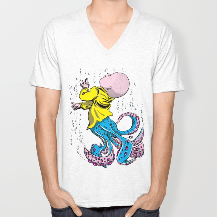 baby-tentacles-vneck--tshirts | Society6 By JosephPedroza.Com | Framed Art Prints, Shirts, Mugs, iPhone Cases, Wall Clocks, Coffee Mugs, T-Shirts and Leggings