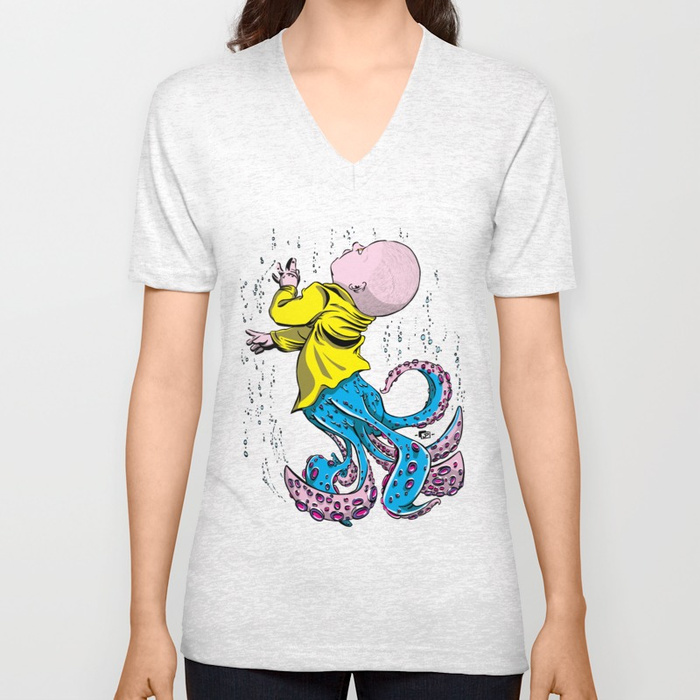 baby-tentacles-vneck-tshirts | Society6 By JosephPedroza.Com | Framed Art Prints, Shirts, Mugs, iPhone Cases, Wall Clocks, Coffee Mugs, T-Shirts and Leggings