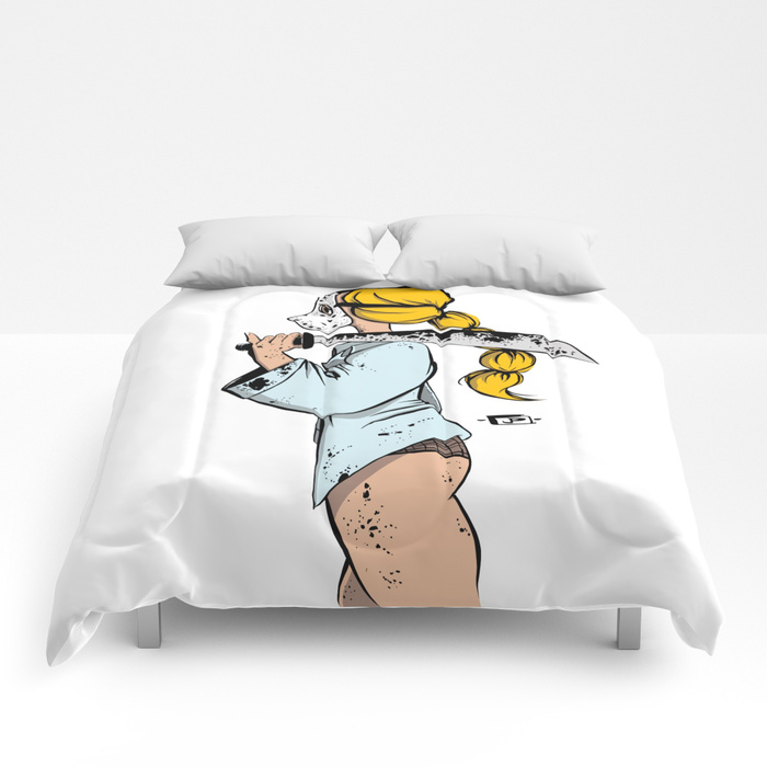 halloween-girl-ybg-comforters | Society6 By JosephPedroza.Com | Framed Art Prints, Shirts, Mugs, iPhone Cases, Wall Clocks, Coffee Mugs, T-Shirts and Leggings