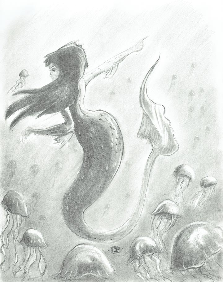 MerMay 2018 Sketches and Prints -  Jellys - by Joseph Pedroza | JosephPedroza.Com