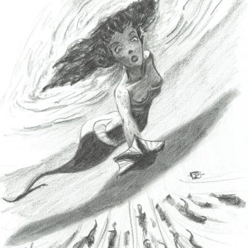 Mermaid Sketch - Little Fishies - Gallery of Sketchbook Sketches, Illustrations, Drawings, Digital Illustrations - Gallery of Sketchbook Sketches, Illustrations, Drawings, Digital Illustrations - by Joseph Pedroza | JosephPedroza.Com