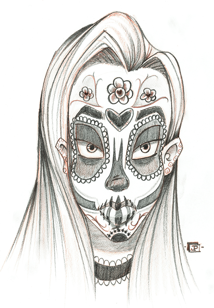 Amor - Dia De Los Muertos - by Joseph Pedroza